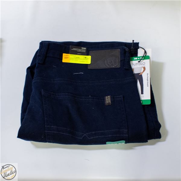 NEW BUFFALO MENS 38 X 30 SLIM STRAIGHT FIT JEAN