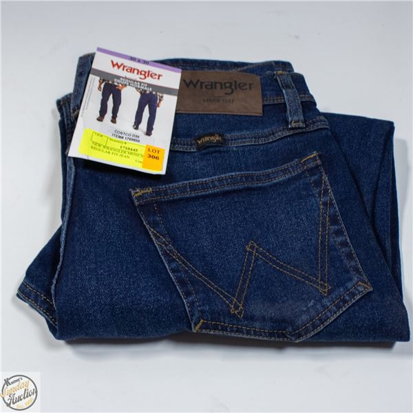 NEW WRANGLER MENS 30 X 30 REGULAR FIT JEAN