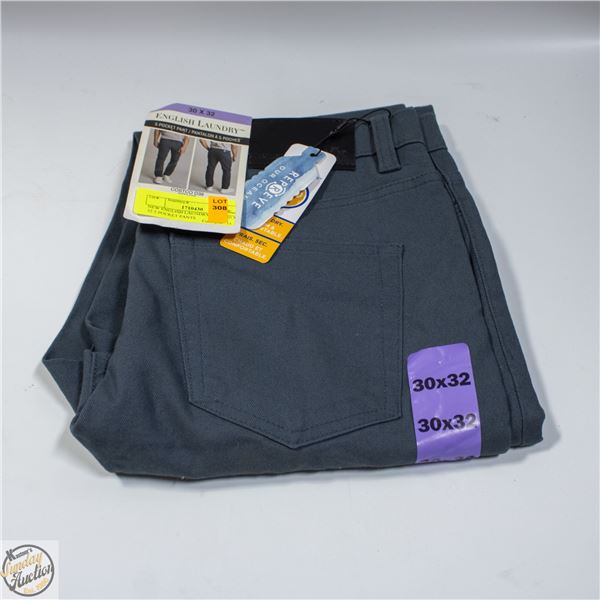 NEW ENGLISH LAUNDRY MENS 30 X 32 5 POCKET PANTS