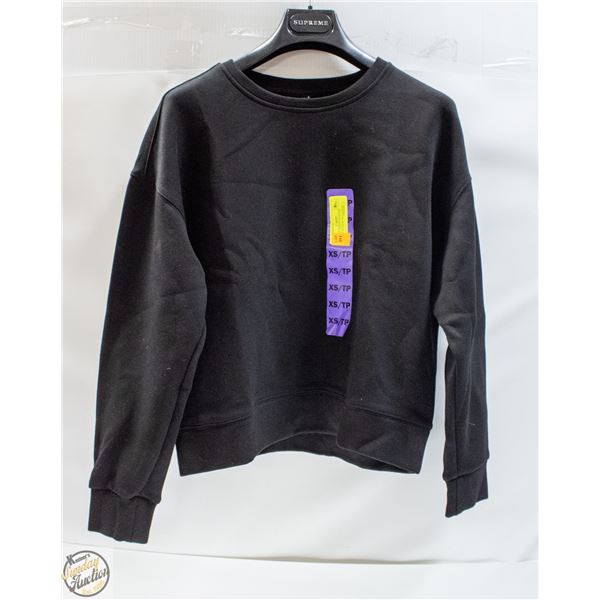 NEW LAZY PANTS WOMENS X-SMALL SUEDED SWEATSHIRT