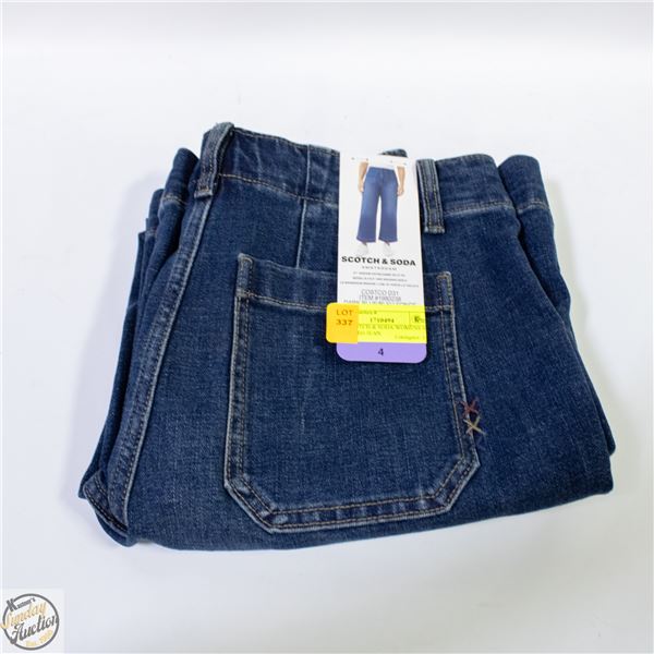 NEW SCOTCH & SODA WOMENS SIZE 4 WIDE LEG JEAN