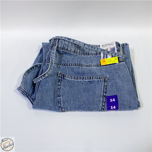 NEW BUFFALO WOMENS SIZE 14 WIDE LEG WITH BELT JEAN