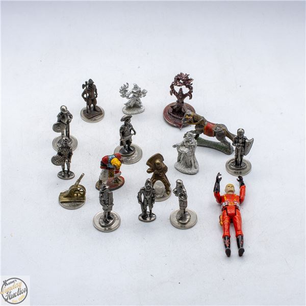 VINTAGE ALL METAL FIGURINES INCLUDING 1981