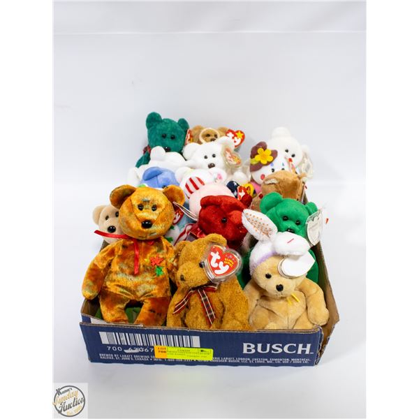 18 ASSORTED VINTAGE COLLECTOR TY BEANIE BABIES