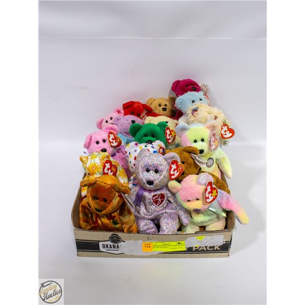 18 ASSORTED VINTAGE COLLECTOR TY BEANIE BABIES