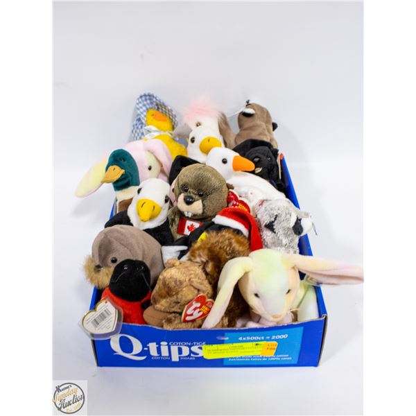 18 ASSORTED VINTAGE COLLECTOR TY BEANIE BABIES