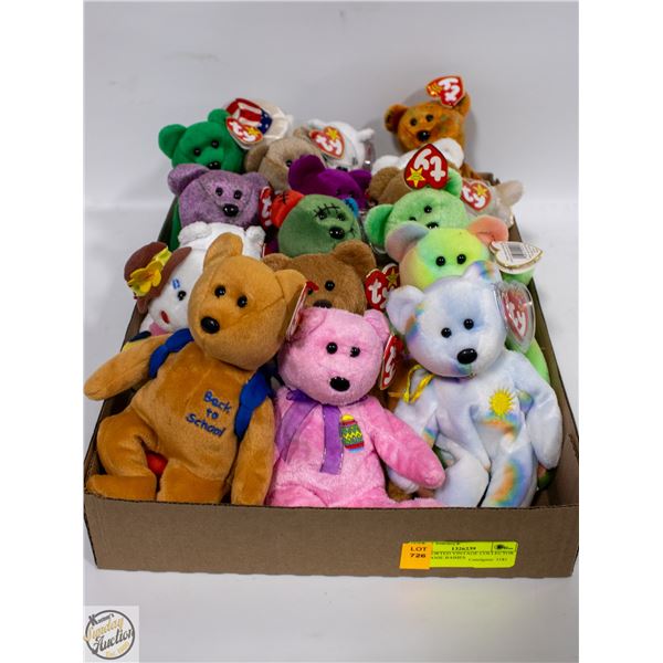 18 ASSORTED VINTAGE COLLECTOR TY BEANIE BABIES