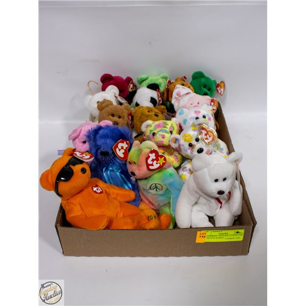 17 ASSORTED VINTAGE COLLECTOR TY BEANIE BABIES