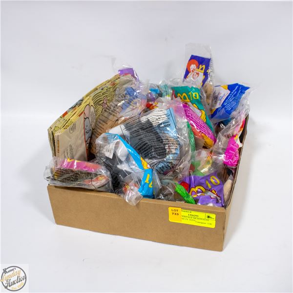 BAG OF VINTAGE MCDONALDS BAGS AND TY TOYS