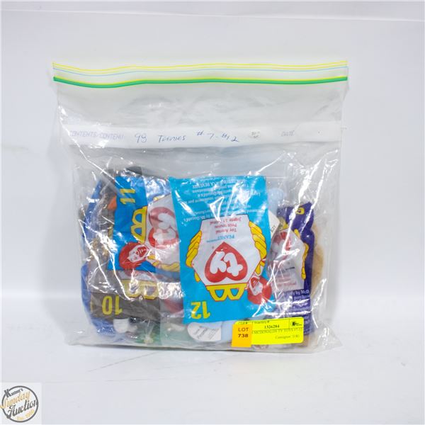 6X 1998 MCDONALDS TY TOYS #7-12