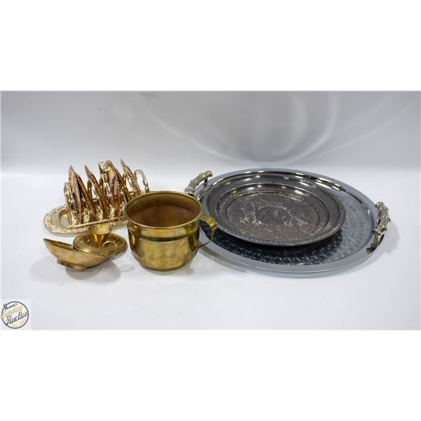 LOT OF EPNS TRAYS AND COASTERS