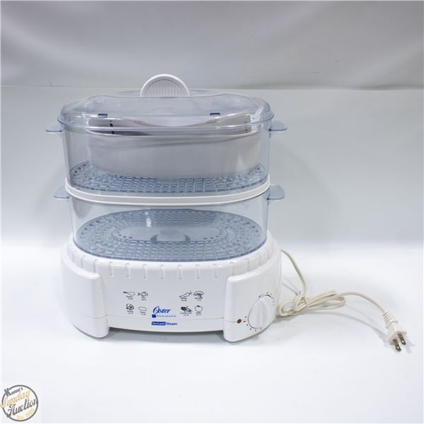 OSTER FOOD STEAMER WITH INSTRUCTIONS RECIPE BOOK