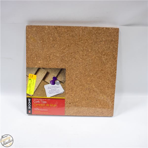 NEW CORK TILES 12"X12" INCLUDES 4 TILES