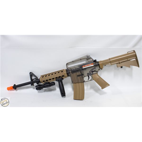 AIRSOFT AK47 ASSAULT RIFLE WITH FLASHLIGHT