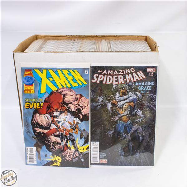 SHORT COMIC BOOK BOX OF COMICS