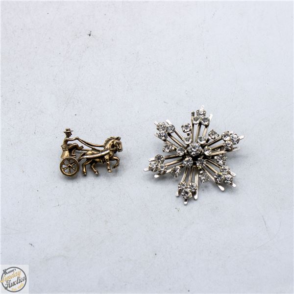 ESTATE CORO BROOCHES SOLD TOGETHER