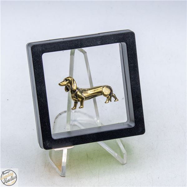 NEW BRASS DACHSHUND FIGURINE