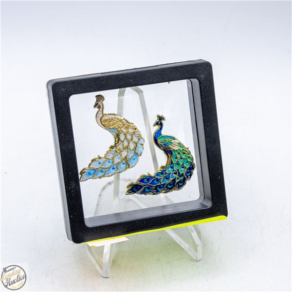 NEW PEACOCK PINS/BROOCHES DETAILED