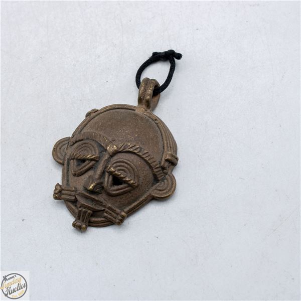 ESTATE GHANA (BRASS OR BRONZE) MASK PENDANT