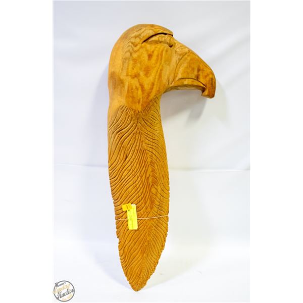 CARVED EAGLE FACE BY LEN T