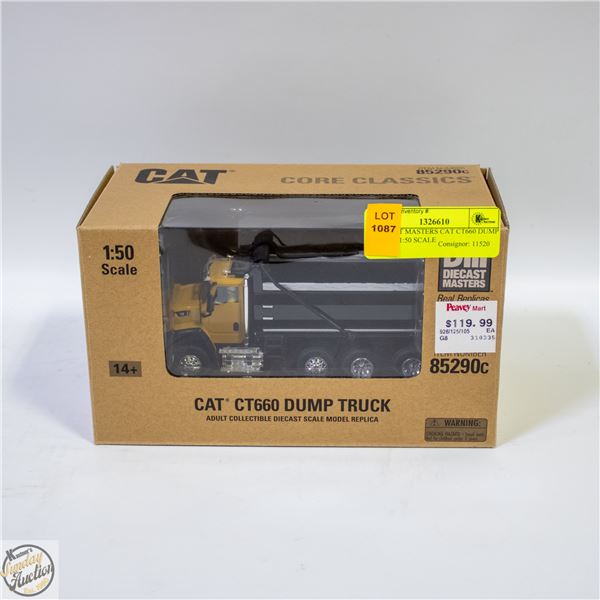 DIECAST MASTERS CAT CT660 DUMP TRUCK 1:50 SCALE