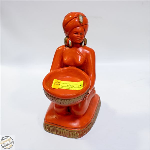 MID CENTURY BLACK AMOOR GENIE JEWELRY HOLDER