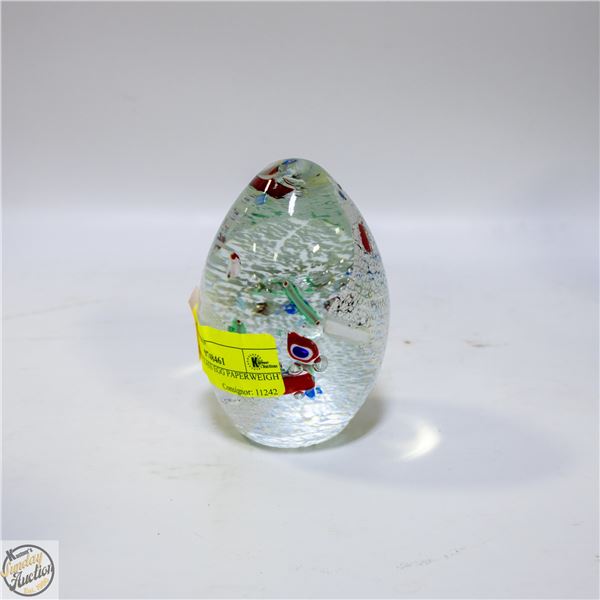 MURANO GLASS EGG PAPERWEIGHT