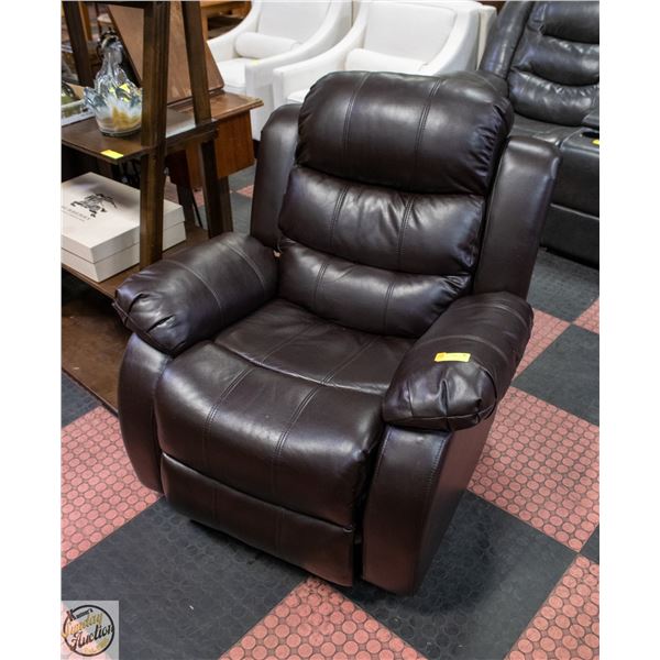 LEATHERETTE SWIVEL RECLINER