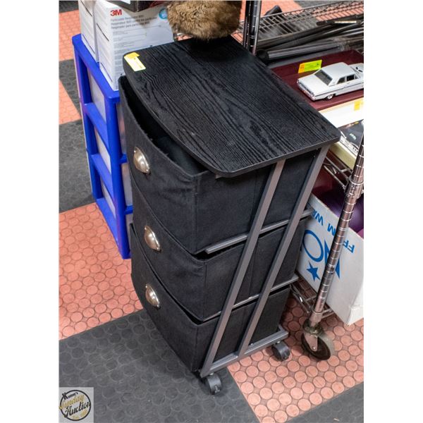 3 DRAWER ROLLING CART