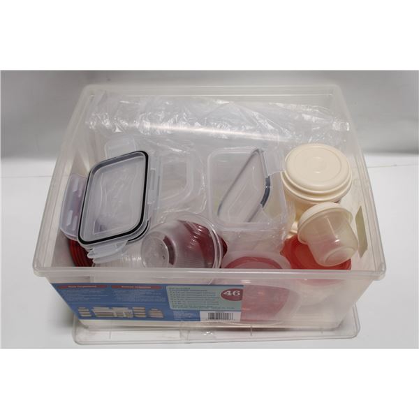 24 CONTAINERS WITH LIDS - SNAP LOCK,