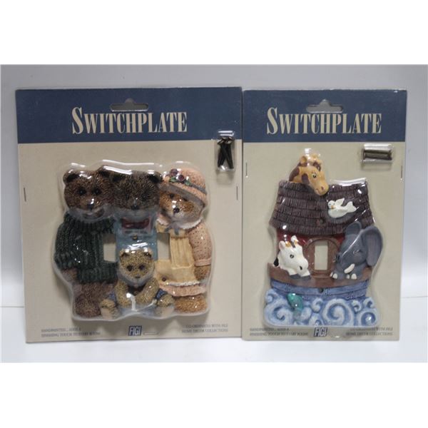 2 KIDS ROOM LIGHT SWITCH COVERS