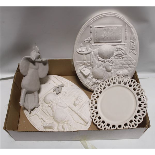 LOT OF UNFINISHED CERAMICS