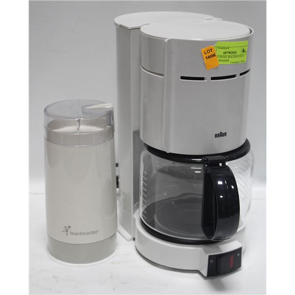 BRAUN COFFEE MACHINE WITH COFFEE GRINDER
