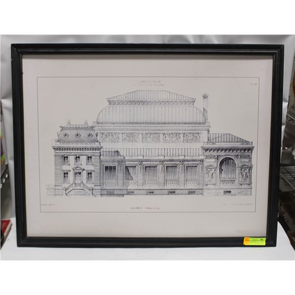 FRAMED ARTWORK PRINT F PARIS OPERA DESIGNED BY