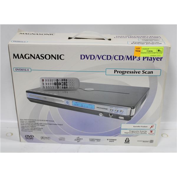 MAGNASONIC DVD/CD/MP3 PLAYER
