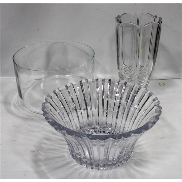 ESTATE LOT OF 3 CRYSTAL PCS