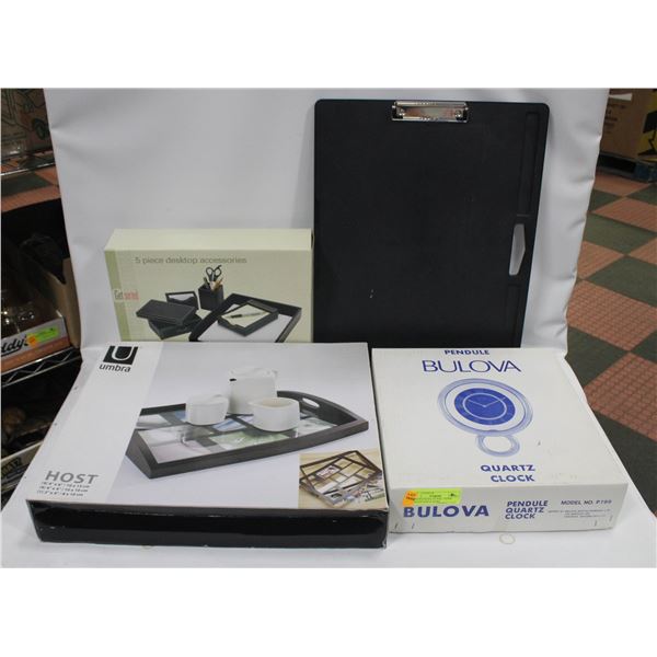 BULOVA WALL CLOCK + HOME ORGANIZERS & MORE