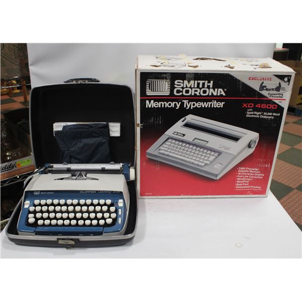 TWO VINTAGE TYPEWRITERS (ONE MANUAL AND