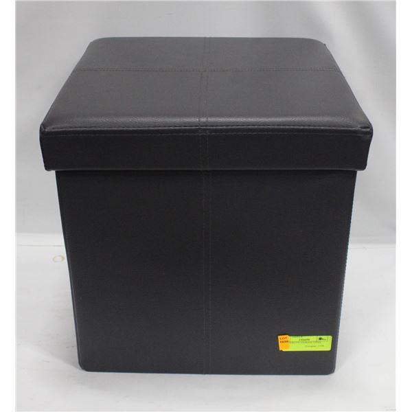 LEATHERETTE STORAGE STOOL