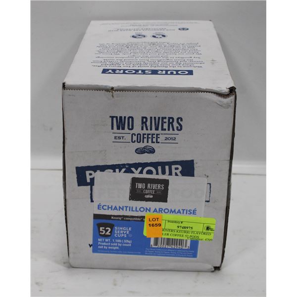 TWO RIVERS KEURIG FLAVORED SAMPLER COFFEE 52 PODS