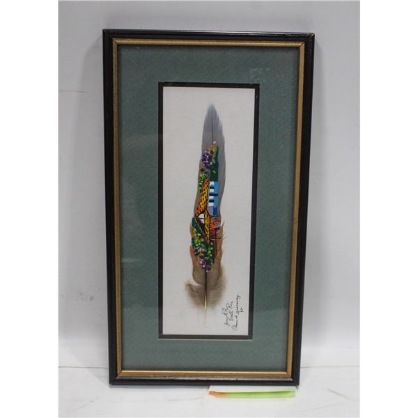 PAINTED FEATHER FROM COSTA RICA