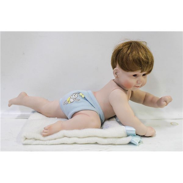 ASHTON-DRAKE SNUG AS A BUG IN A RUG PORCELAIN BABY