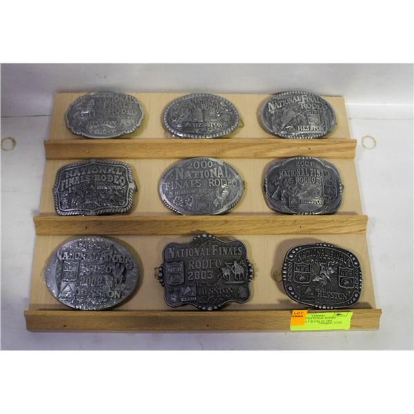 9 HESSTON NATIONAL RODEO FINALS BELT BUCKLES 1997-