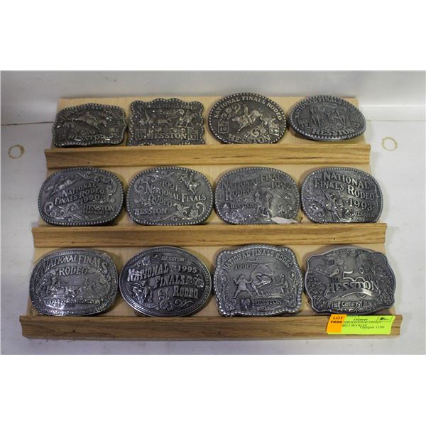 12 HESSTON NATIONAL FINALS RODEO BELT BUCKLES