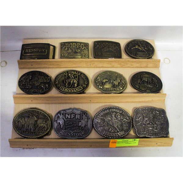 12 HESSTON NATIONAL FINALS RODEO BELT BUCKLES