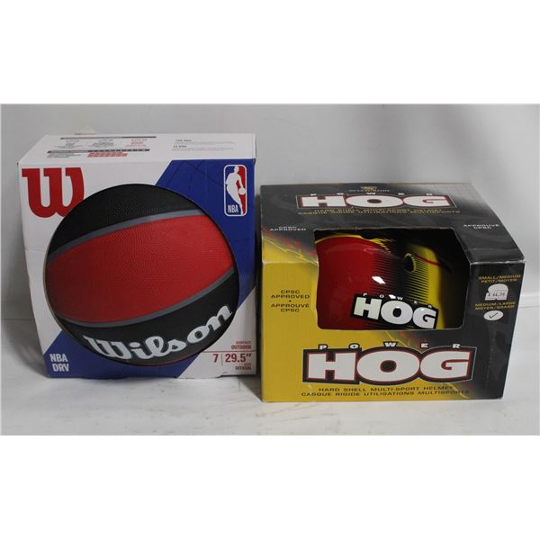 WILSON NBA SIZE 7 BASKETBALL + SMALL POWER HOG