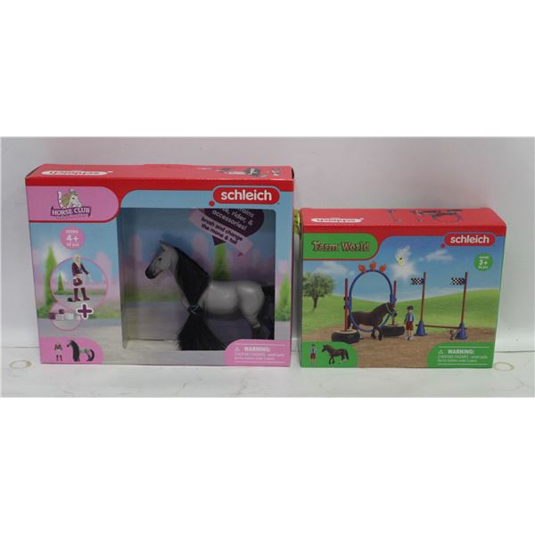 SCHLEICH 26PC PONY AGILITY RACE PLAYSET