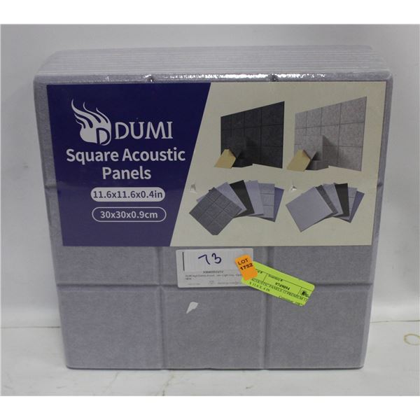 ACOUSTIC PANELS 12 PREMIUM 11.6 X 11.6 X .4 IN