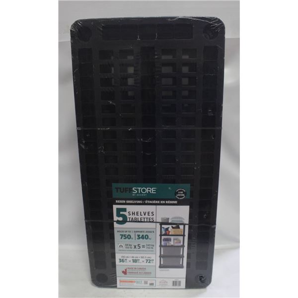 NEW IN PKG 5 TIER RESIN SHELVING UNIT