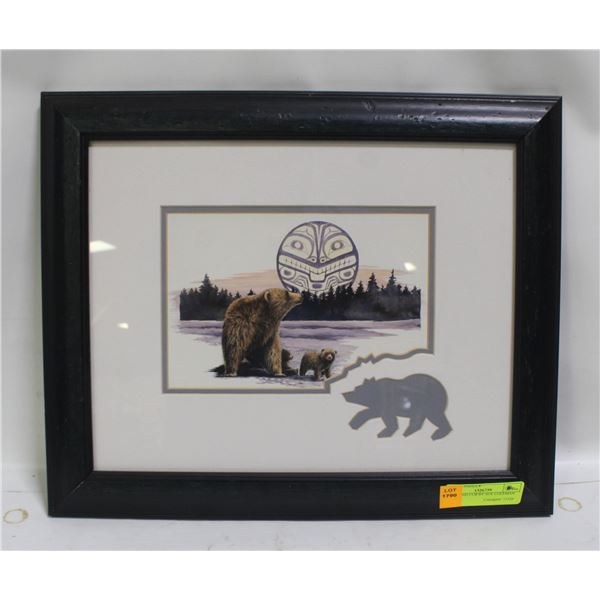 BEAR AND CUB BY SUE COLEMAN 14" X 17"